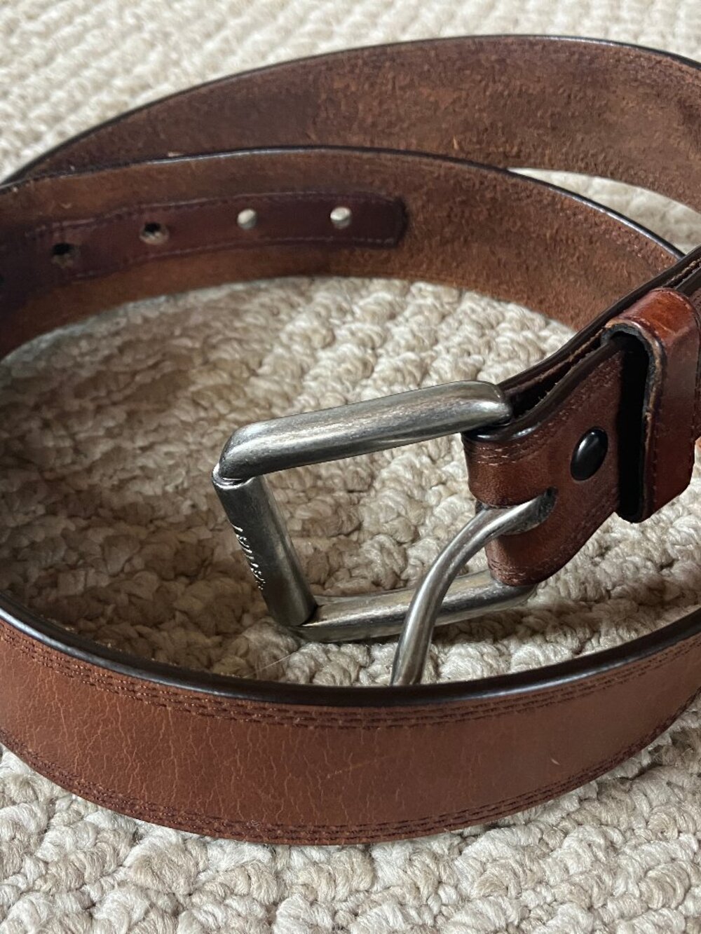Ariat Triple Stitch Brown Leather Belt 38"
